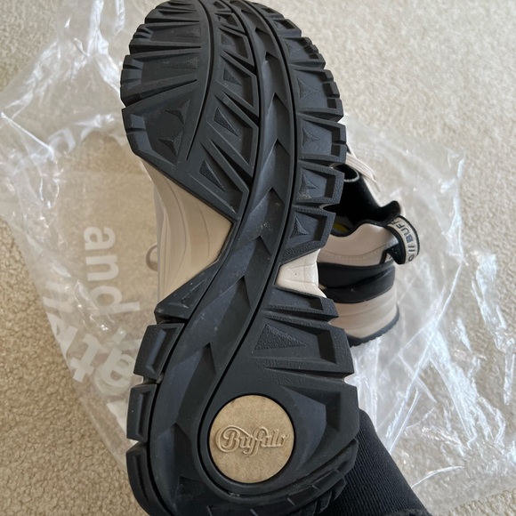 Buffalo trail one chunky sneakers in cream and black mix US 9 - Picture 5 of 7